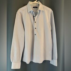 Stone Rose Men’s Long Sleeve Button-Down Shirt | Size L | Light Blue
